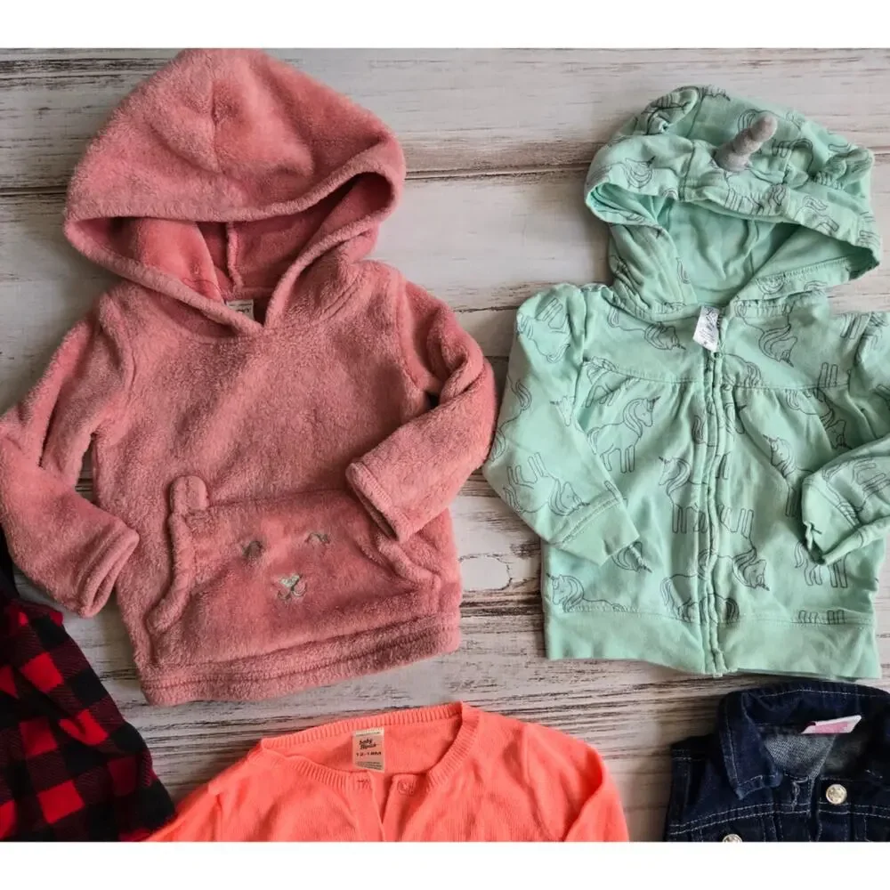 Toddler Girls 5 piece Winter Tops Bundle sz 18M